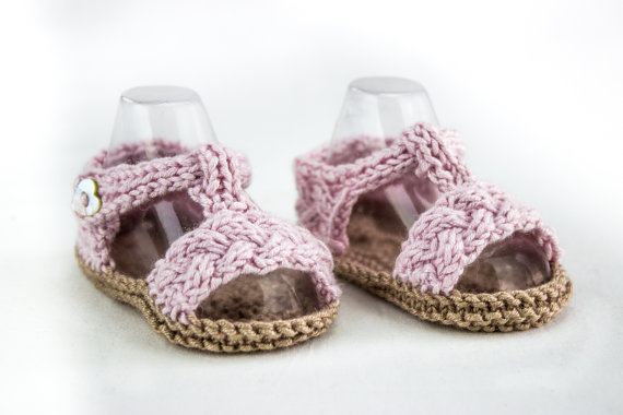 heaven to seven etsy crochet baby sandals 2